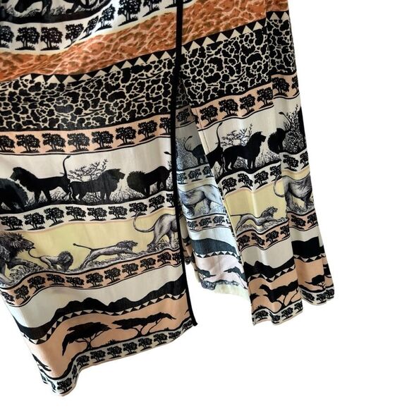 Vntg 80’s Dorothy Schoelen Safari Print Maxi Skirt - Picture 4 of 12